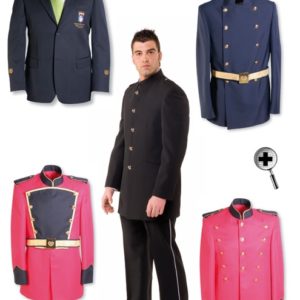 Uniformes para funcionarios, Uniformes para ayuntamientos, uniformes para hoteles, uniformes para residencias, uniformes para colegios, uniformes para orquestas, uniformes para grupos de música, teatro y actores.